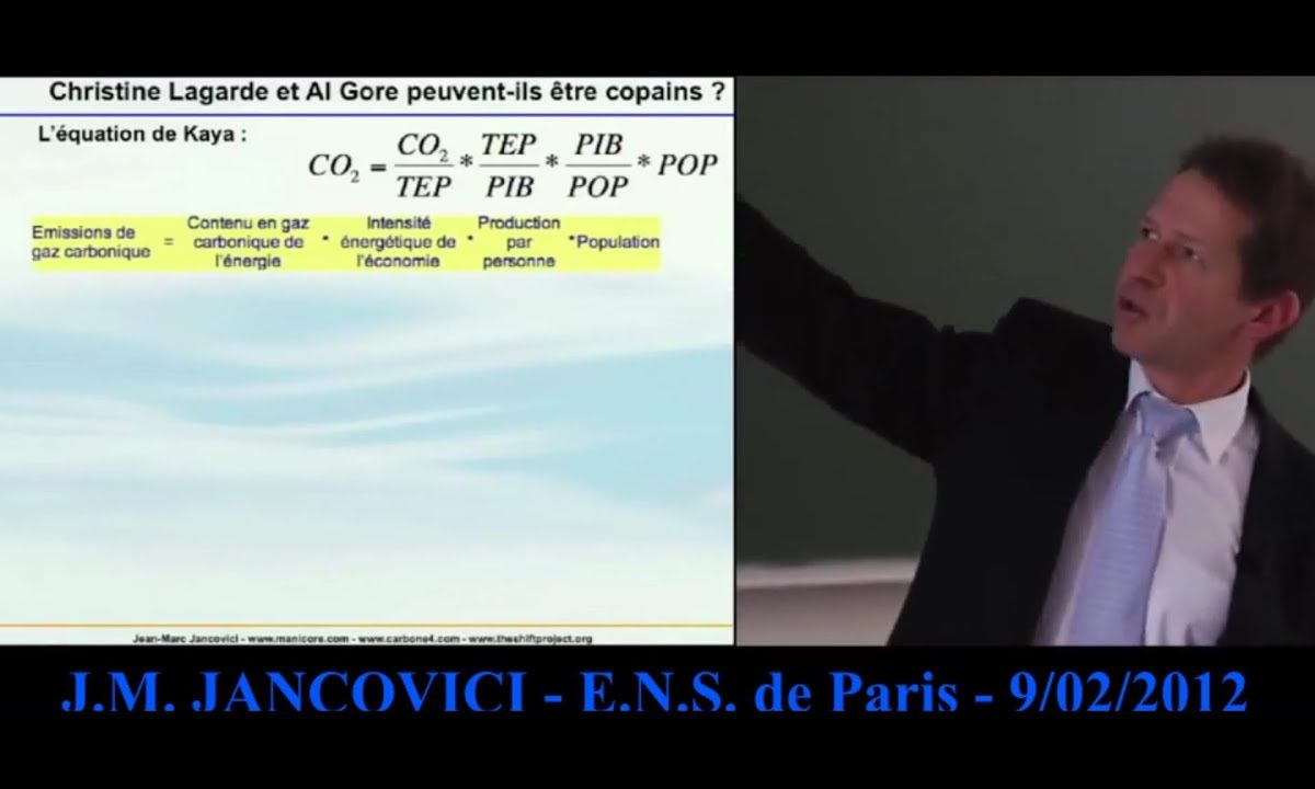 JM Jancovici : l’équation de Kaya